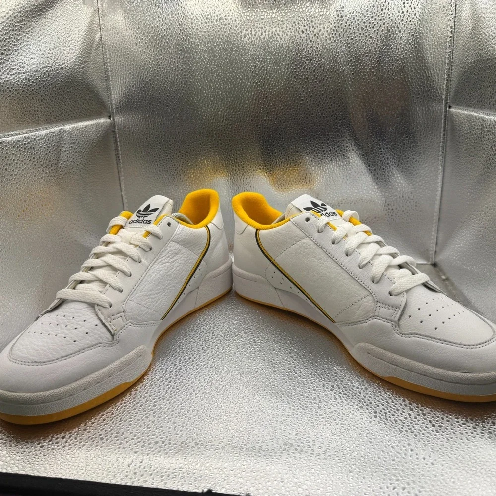 Size 11 Adidas Continental 80 Low White Mens Lace-Up Athletic Shoes‎ G28995